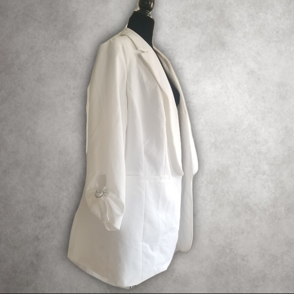 ELOQUII White Open Blazer - Picture 2 of 6